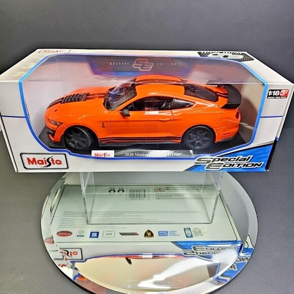 Maisto  Mustang Shelby GT500 2020 1:18 Scale Diecast Model Car Orange - Picture 2 of 16